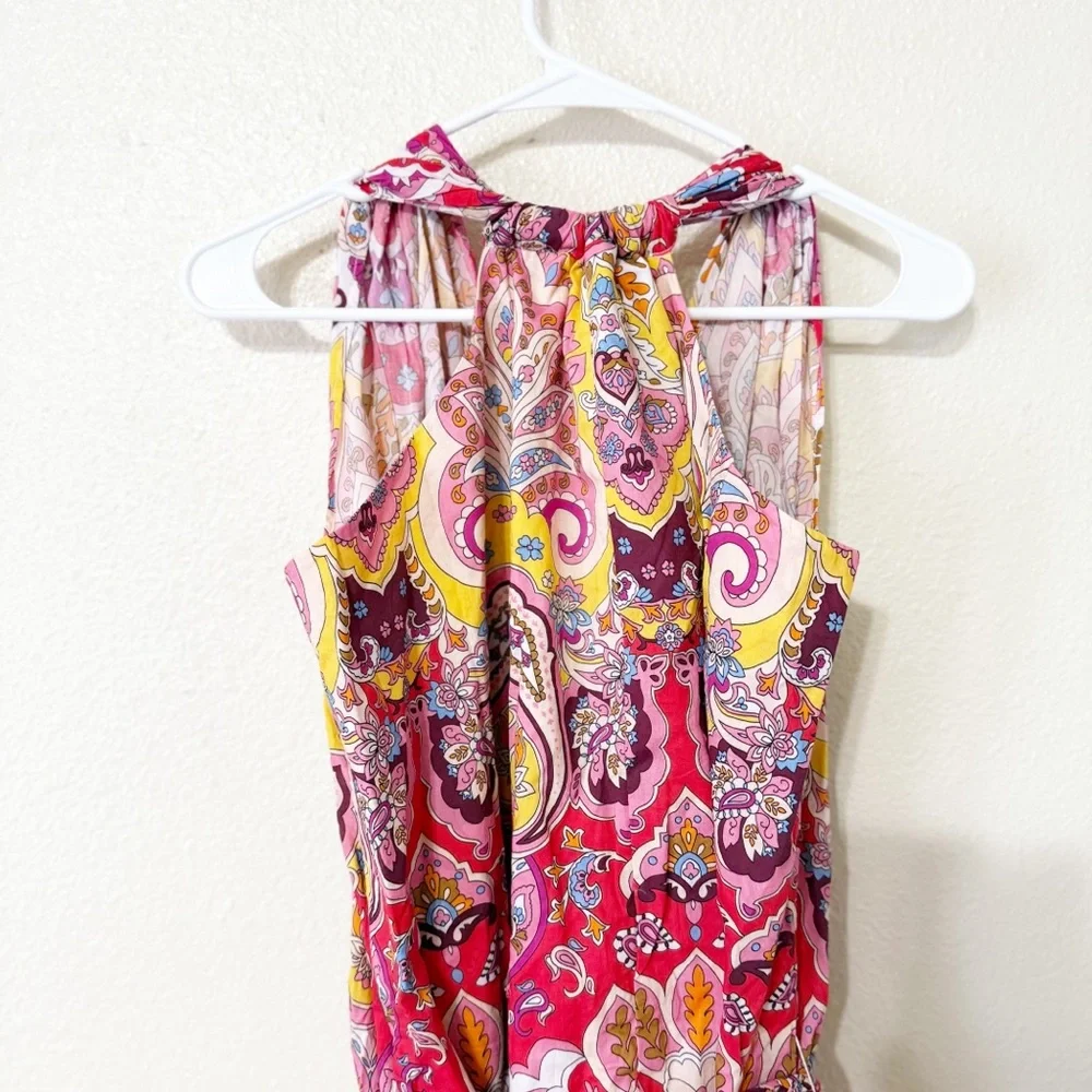 NWT Mille Marilyn Oversized Flowy Paisley Floral Belted Dress in Zanzibar XXS - Picture 8 of 10
